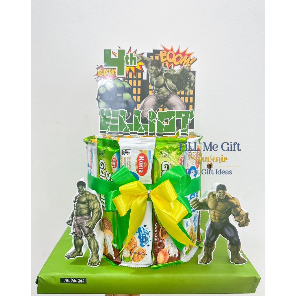 

Hulk - Snack Tart Ulang Tahun / Birthday Gift Snack Tower 1 Layer