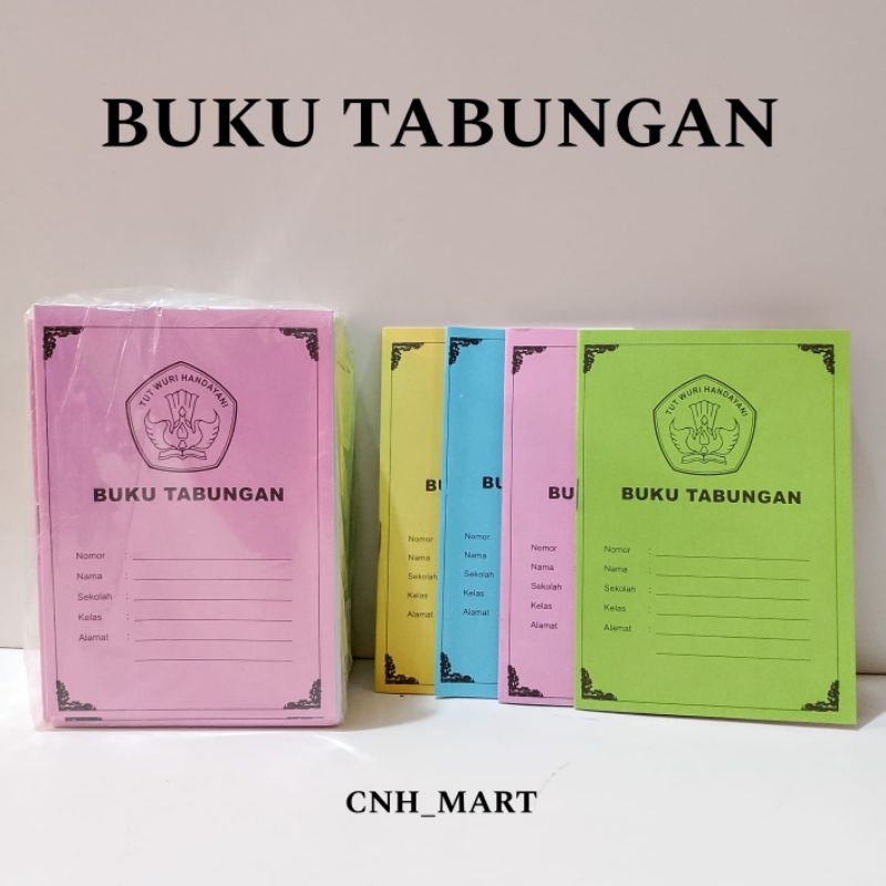 

Buku Tabungan Murah Isi 50 Pcs - Buku Tabungan 1 Pak 50 Pcs ( 4 warna dalam 1Pak ) Bawaan Pabrik