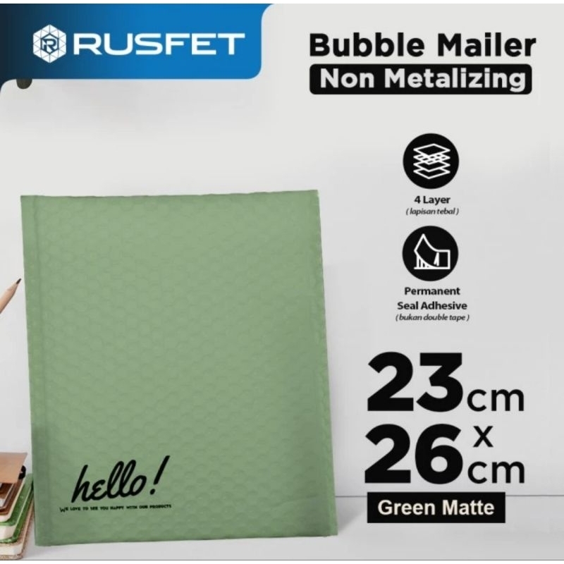 

BUBBLE MAILER HIJAU (AMPLOP BUBBLE) 23cm x 26cm