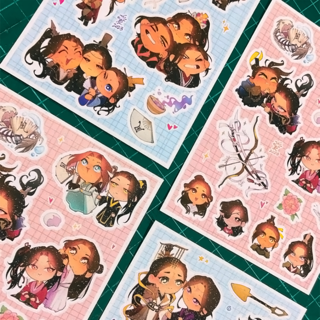 

heaven official's blessing / tian guan ci fu (tgcf) sticker sheets