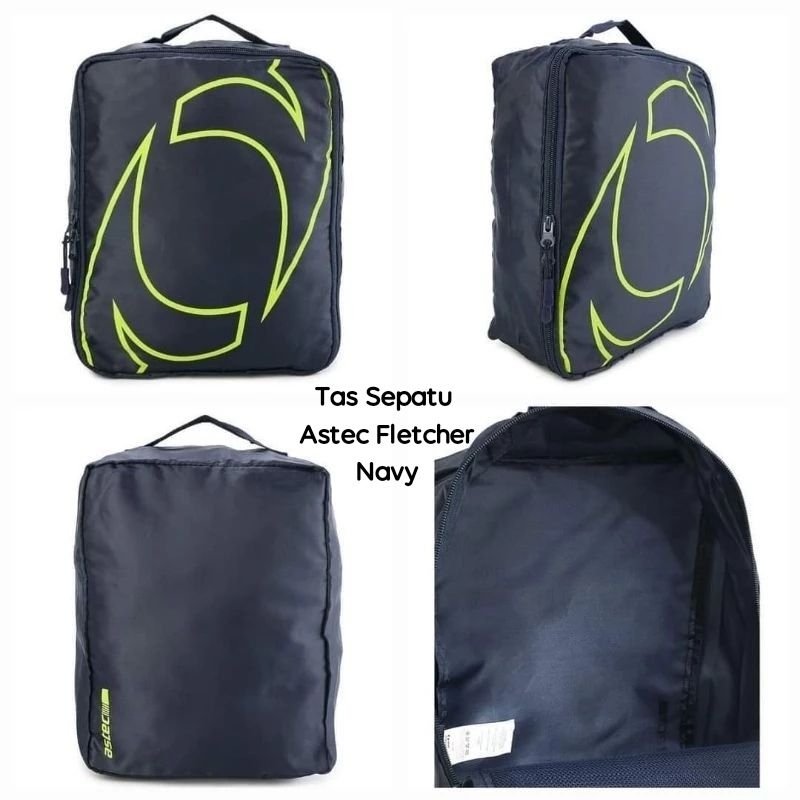 Tas Sepatu Astec Fletcher Shoe Bag Grey dan Navy