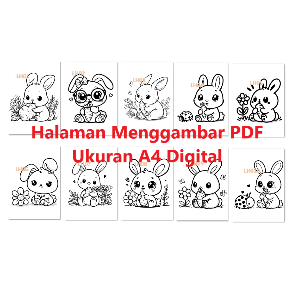 

Gambar Kelinci Untuk Mewarnai Lembar Aktivitas Anak A4 Bentuk PDF