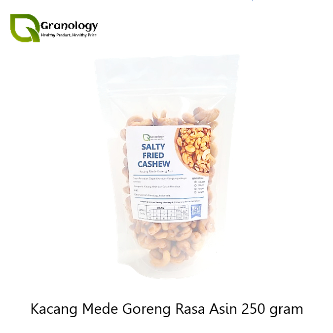 

Fried Sea Salt Cashew Nut / Mede Goreng Asin (250 gram) by Granology