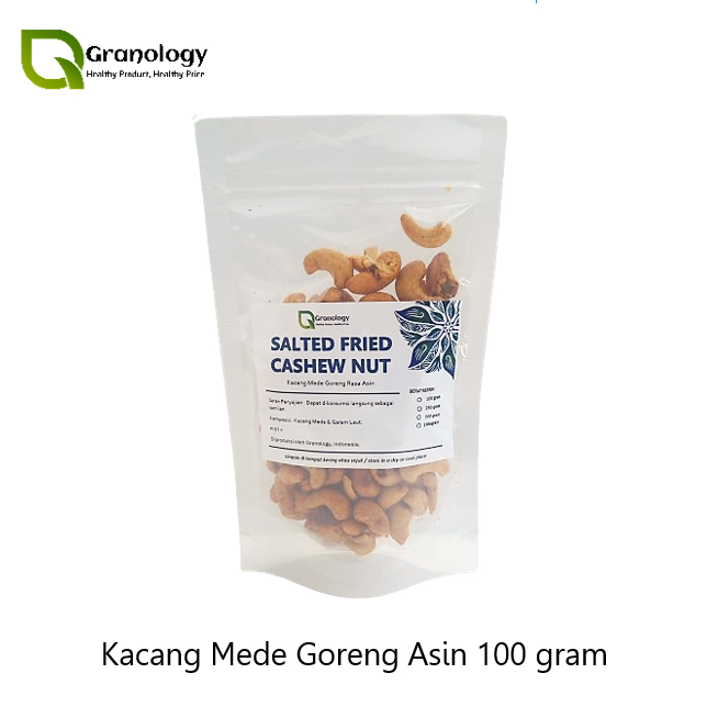 

Fried Sea Salt Cashew Nut / Mede Goreng Asin (100 gram) by Granology