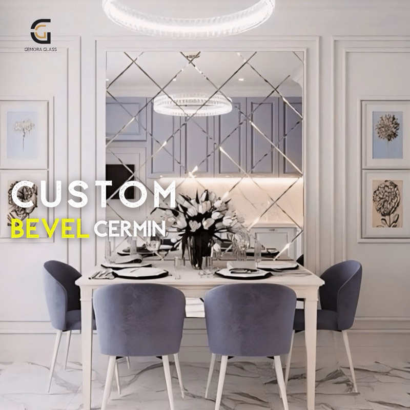 [READY] Cermin Bevel Dekorasi Dinding Kaca Bevel/ Cermin Bevel/ Kaca Bevel/ Hiasan Dinding/ Garansi