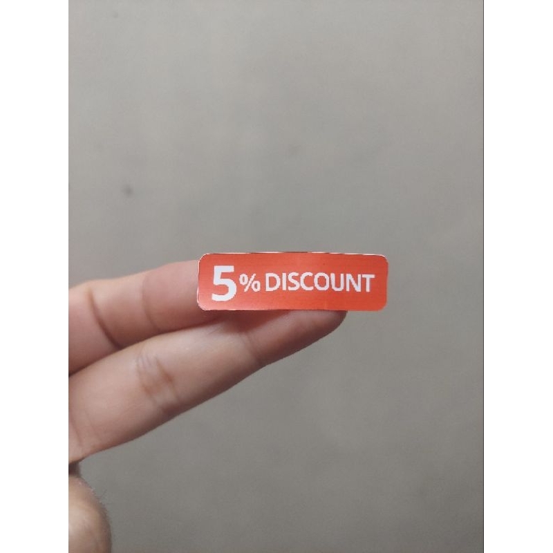 

Stiker Diskon (Bentuk Persegi Panjang)