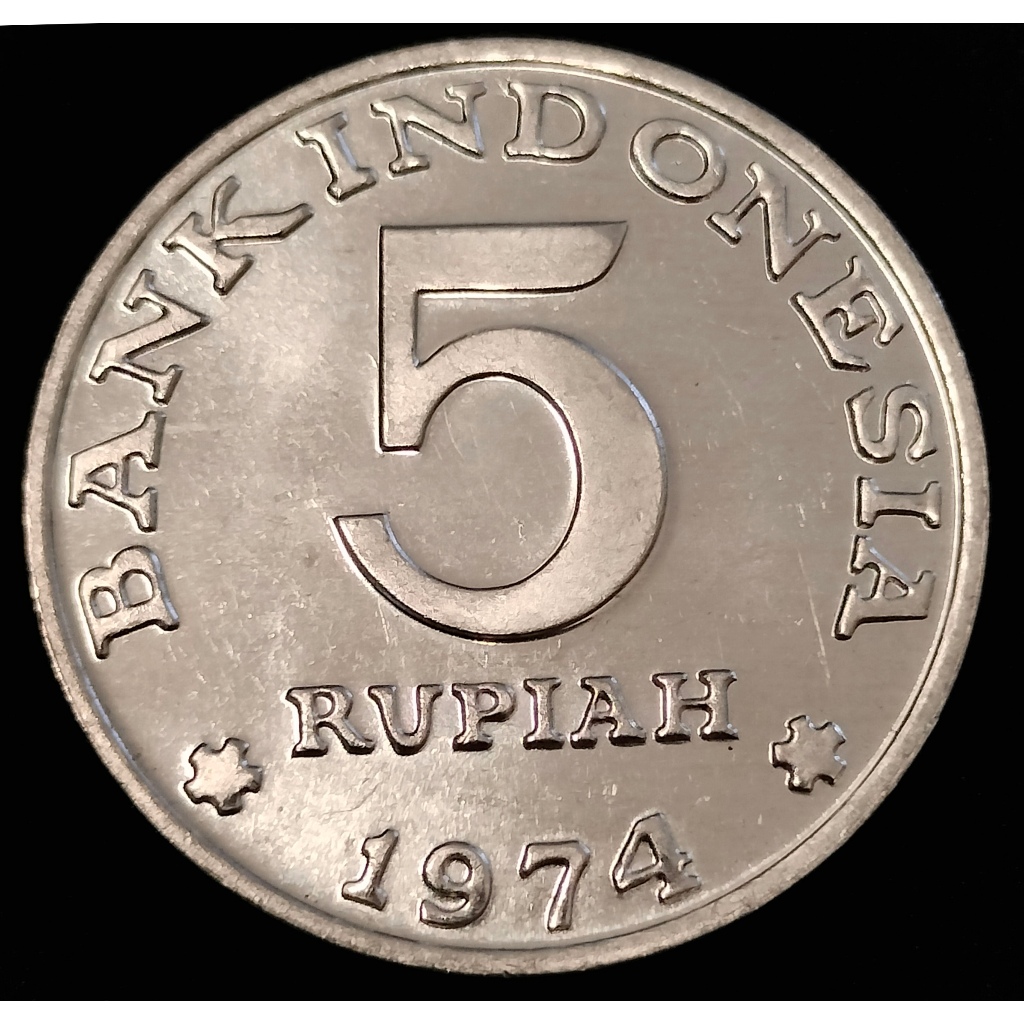 Uang Kuno Koin 5 Rupiah 1974 KB Besar