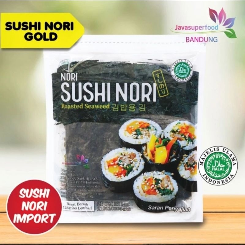 

Sushi Nori Seaweed Rumput Laut Panggang 5/10/20/50 Sheet. Produk isi 5 LEMBAR