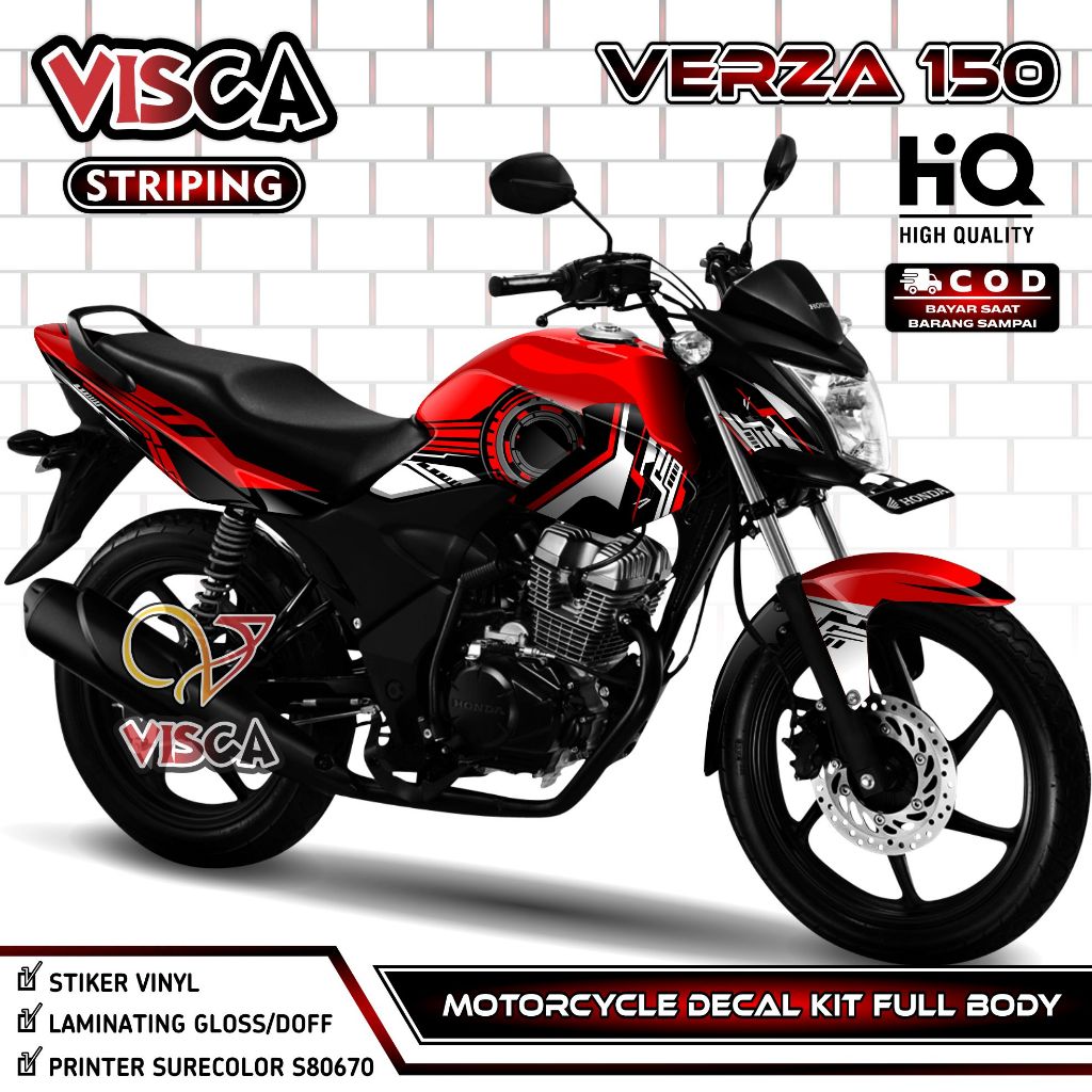 Decal Verza 150 Full Body - Stiker Verza Full Body - Dekal Verza Full Body - Striping Verza Variasi 
