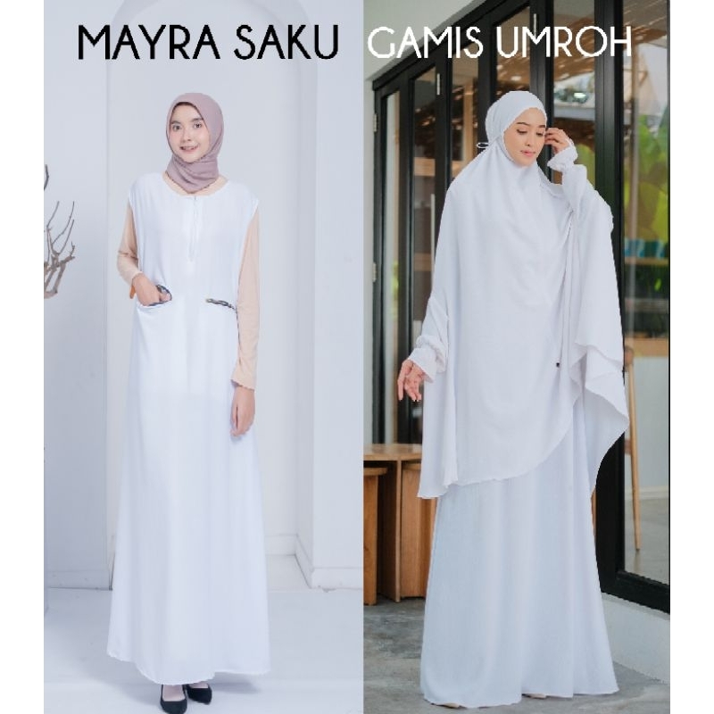 MAYRA ZIPPER YKK SAKU DEPAN DUA GAMIS HAJI UMROH JUMBO