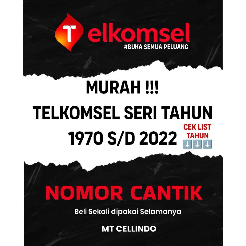 MURAH  Nomer Cantik Kartu AS Tahun Lahir 1970 sd 2022