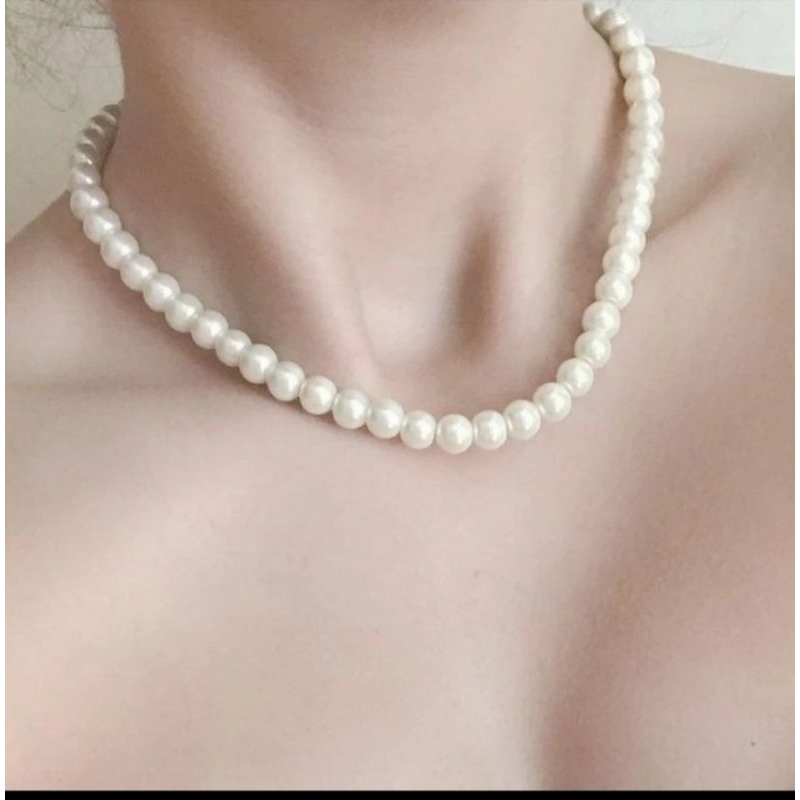 Kalung Mutiara Wanita/Pria | Kalung Pesta | Kalung Mutiara Manik Manik