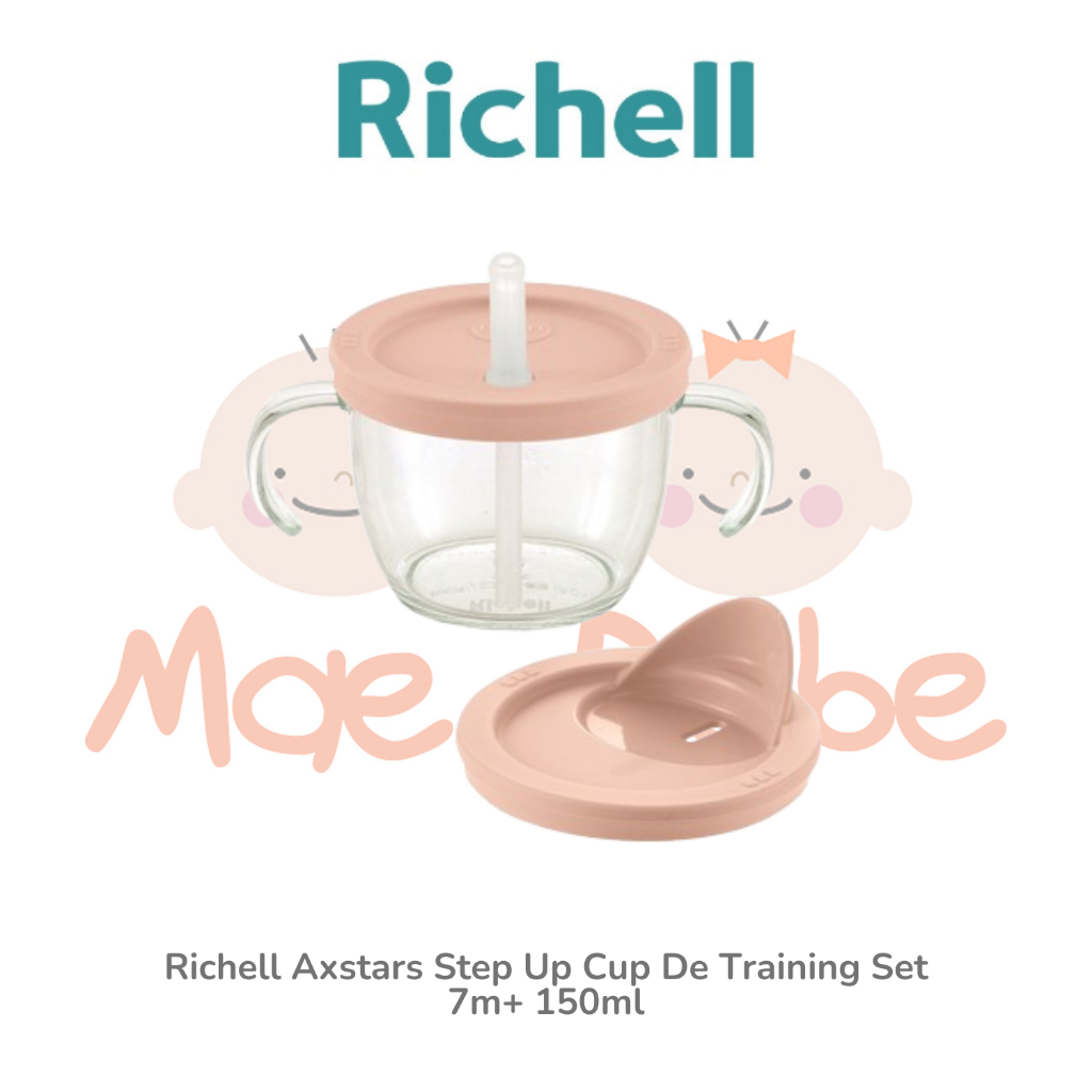 Richell Axstars Step Up Cup De Training Set Training Cup Gelas Minum Anak Bayi 7m+ 150ml