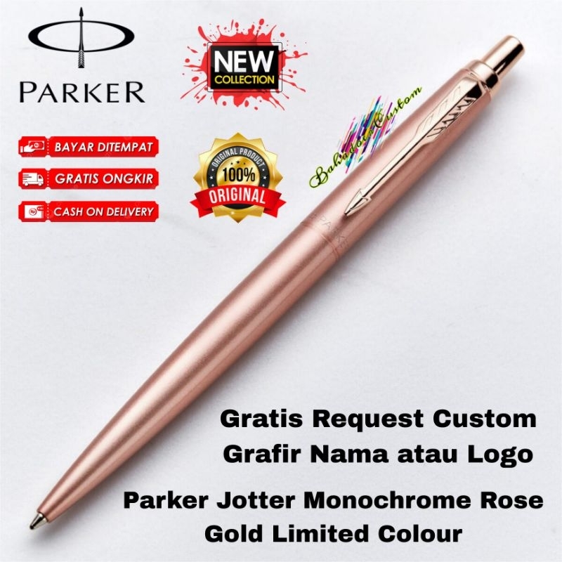 

PULPEN PARKER ORIGINAL JOTTER XL MONOCHROME ROSE GOLD LIMITED COLOUR BALLPOINT GRATIS REQUEST CUSTOM GRAFIR NAMA ANDA ATAU LOGO ANDA COCOK UNTUK PEMAKAIAN PRIBADI ATAU UNTUK HADIAH SPESIAL MERCHANDISE PROMOSI ANDA