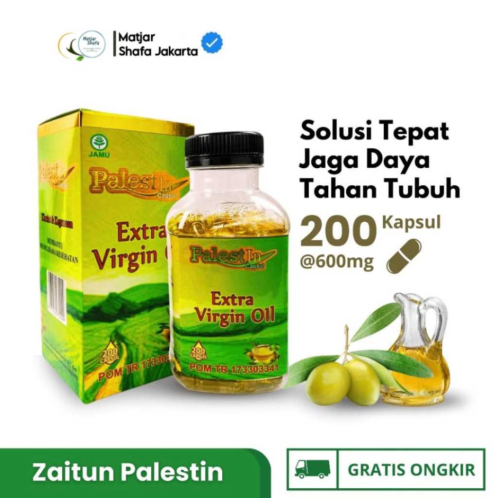 Minyak Zaitun Palestine 200 Kapsul - Zaitun Extra Virgin Palestine - Minyak Zeitun Olive Oil Murni