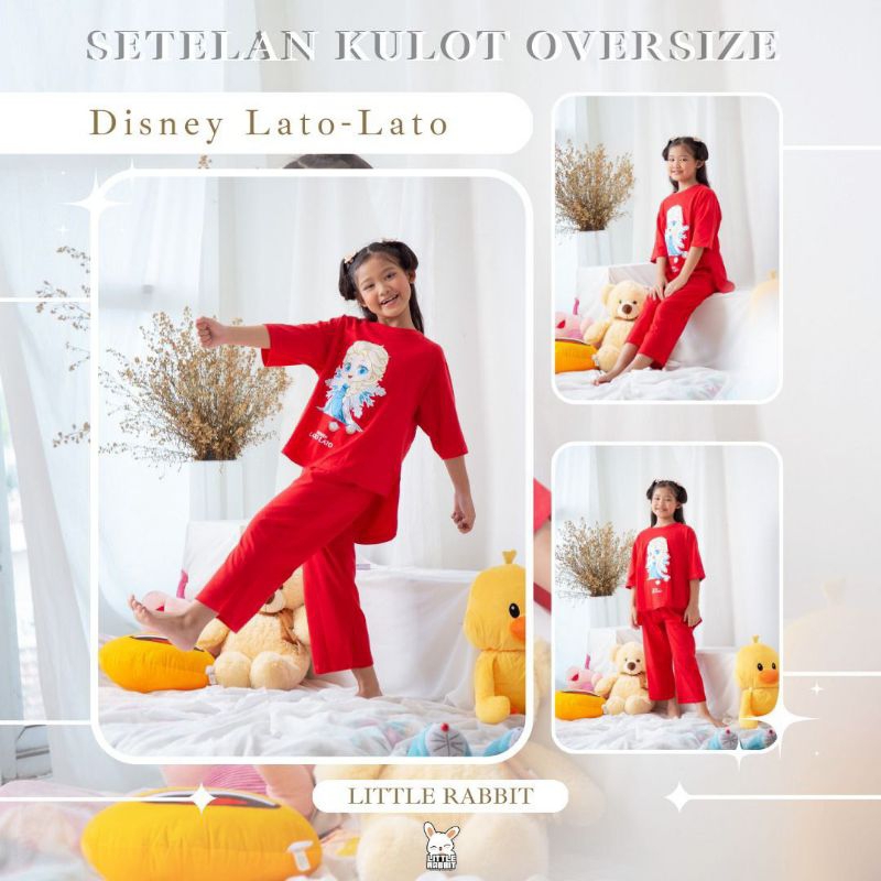 Setelan Kulot Anak Perempuan Set Kaos Oversize Little Rabbit