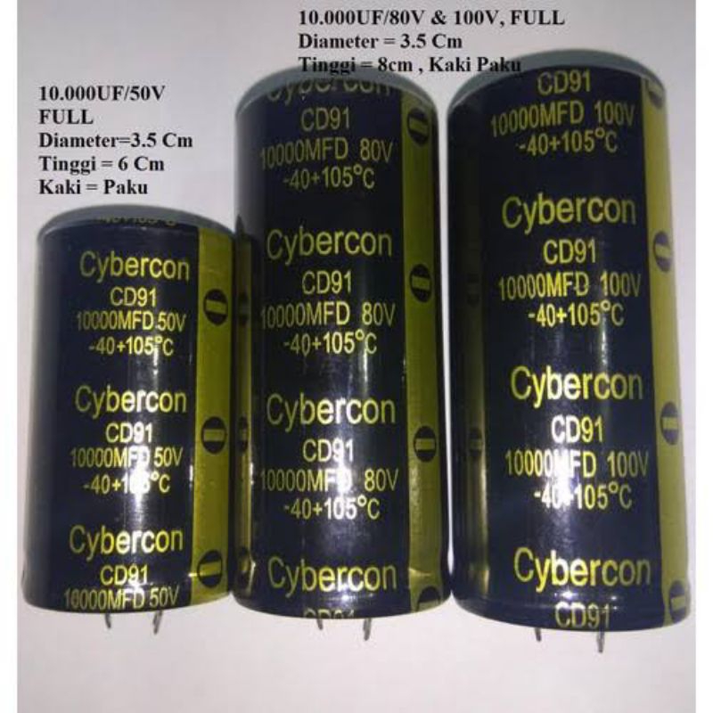 elko cybercon 10000uf 100v original Japan