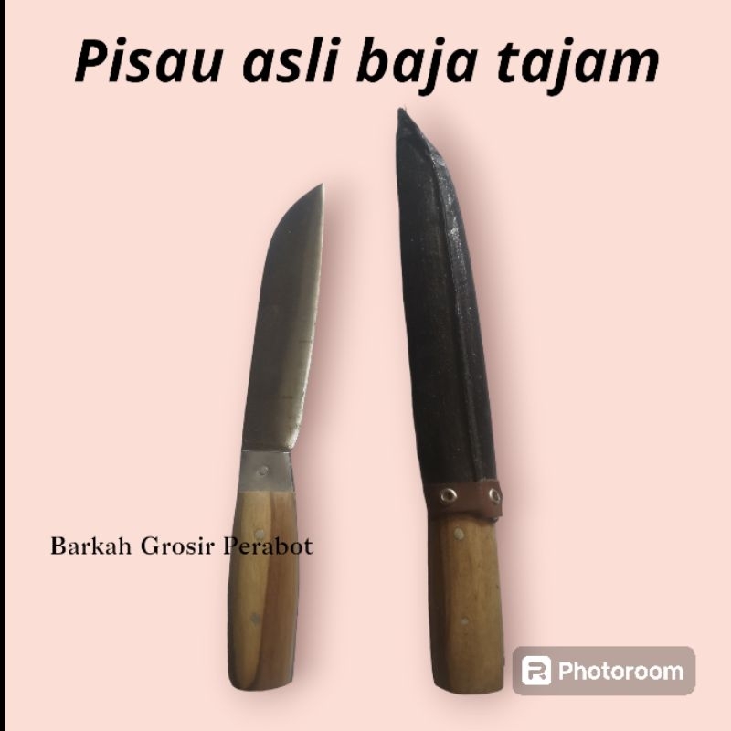 Pisau asli baja sembelih seset daging tajam