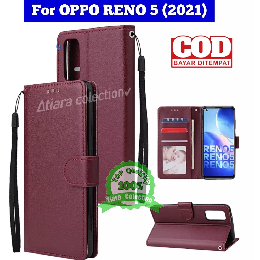 Tren Kekinian OPPO RENNO 4 RENO 4F RENO 5 RENO 5F RENO 5 PRO CASING DOMPET HP COVER HP LEATHER FLIP 