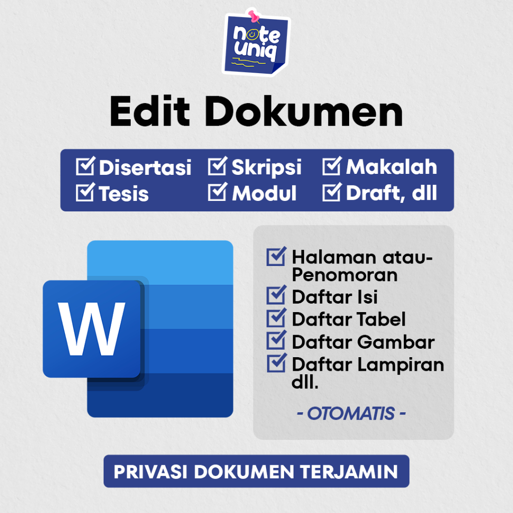 Jasa Edit Dokumen File Word | Free Revisi