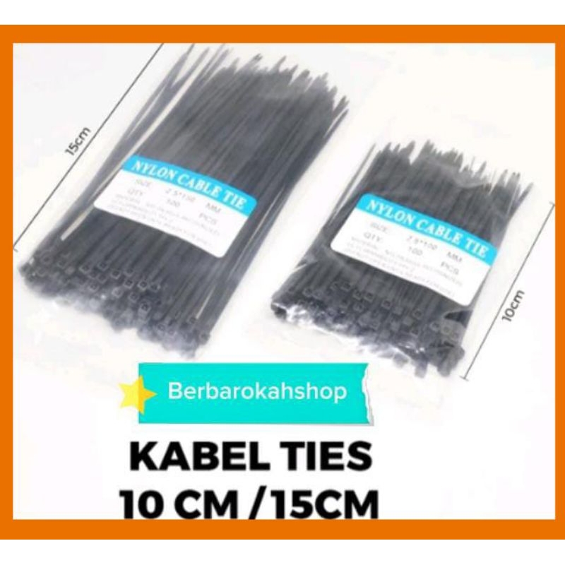 

Berbarokahshop KABEL TIES TALI TIES NYLON HITAM 2.5MM 10CM / 15CM TEBAL DAN KUATCable - Ties digunakan untuk mengikat