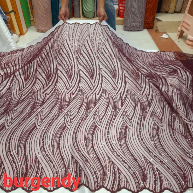 BAKAL KEBAYA WANITA/KAIN TILLE SALUR PAYET SPENGGEL