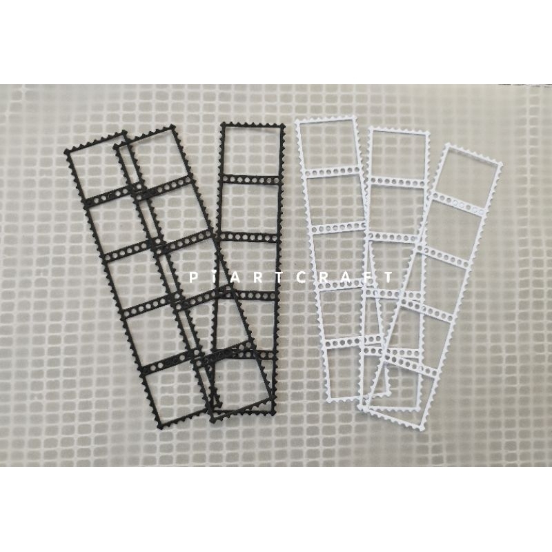 

postage stamp strip (2) - (isi 6 pcs)- Dies cut / cut dies DIY scrapbook / vintage journal / album