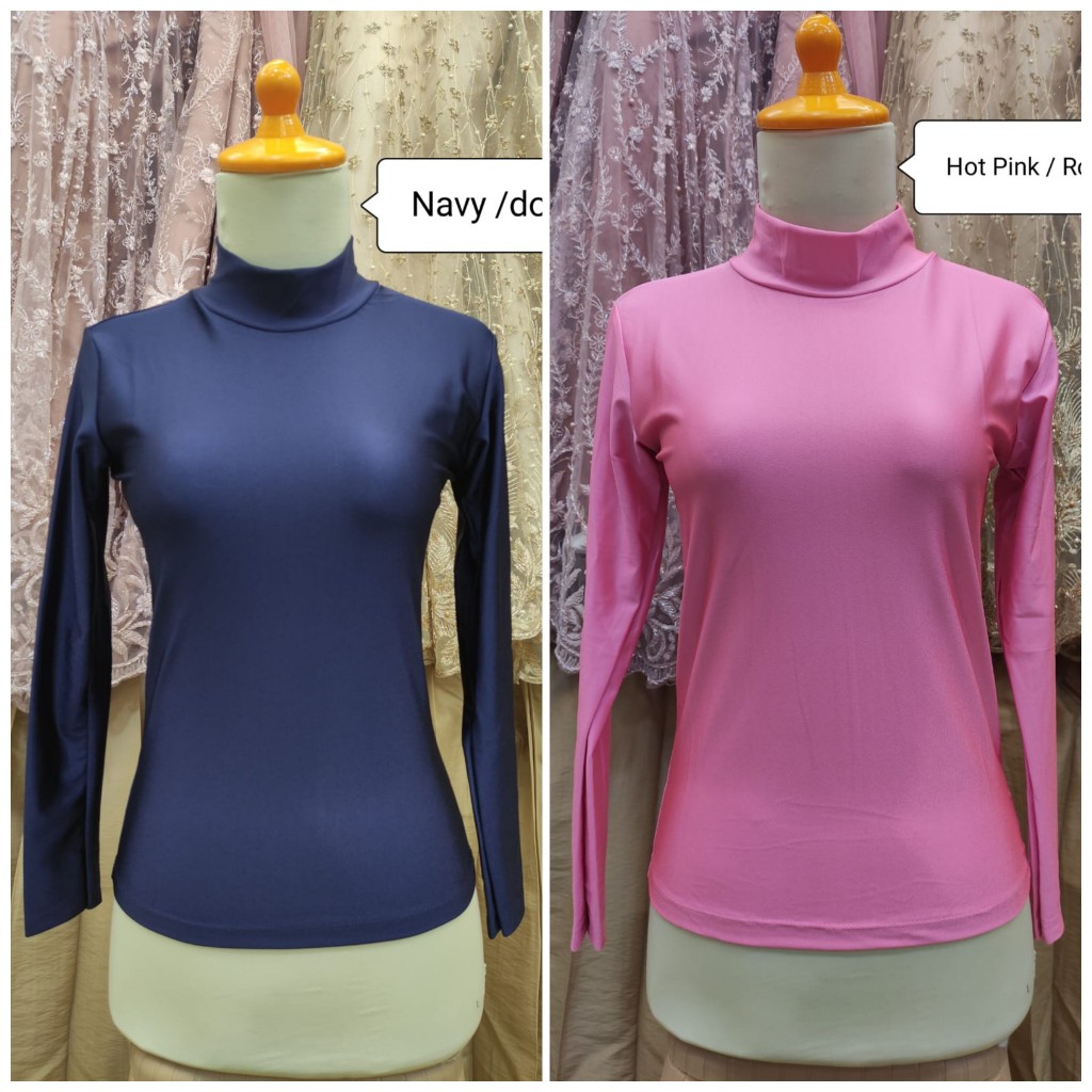 Manset Gliter Lycra Lengan Panjang/Dalaman Manset Lycra/Dalaman Gliter Lycra