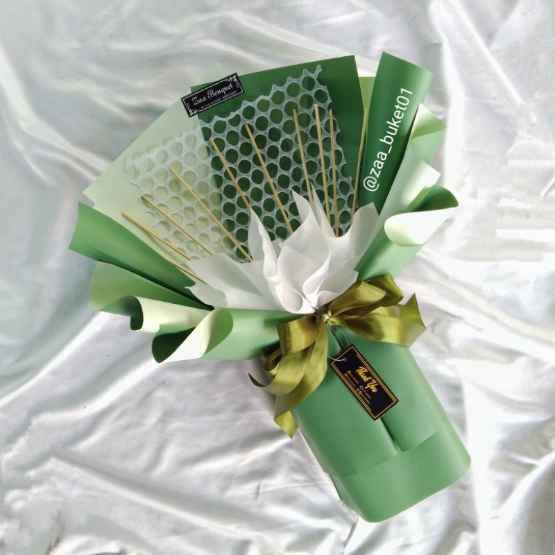 

Kerangka Buket Kosong Kertas Cellophane Warna Sage Dan Pastel Green / Kerangka Buket Wisuda Murah Meriah