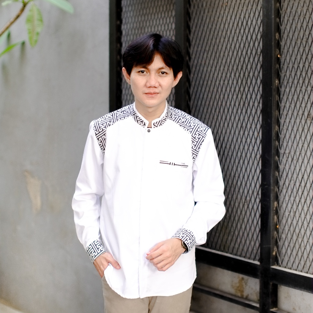 EL Rumi | Baju koko Pria Lengan Panjang Motif Araseo