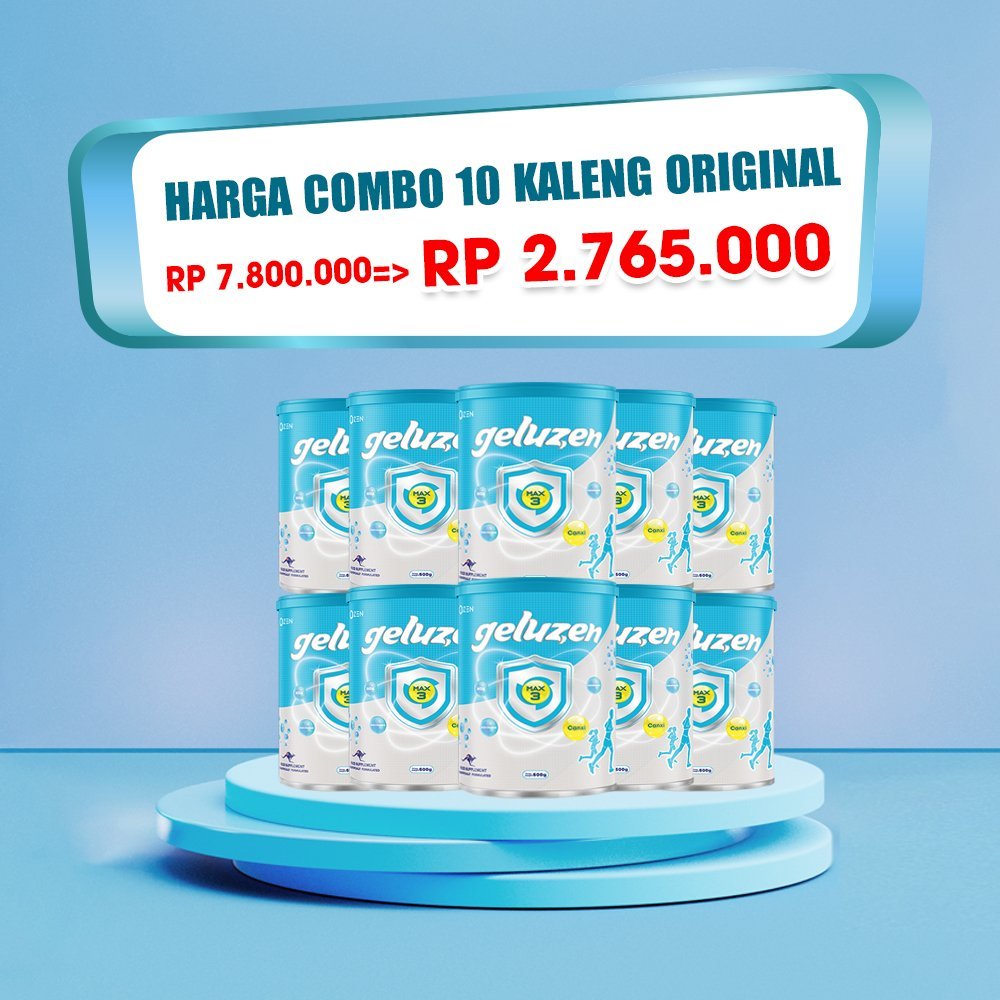 

[Combo 10 kaleng 500g] Geluzen Max3 Susu Tulang Dan Sendi diperuntukkan bagi penderita nyeri tulang