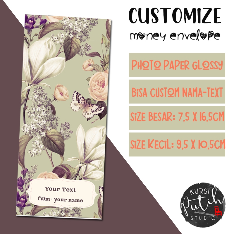 

amplop angpao / uang / money envelope tema summer for lovers