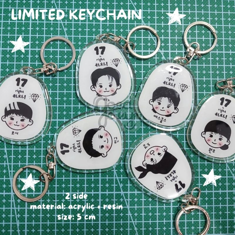 (Limited) Keychain Seventeen Acrylic Resin Epoxy Kpop