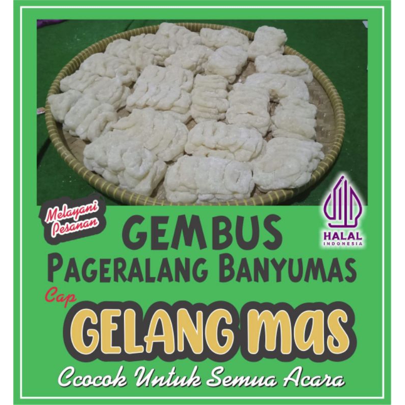 

Gembus Mentah Pageralang Banyumas, Gelang Mas, Alami & mengembang, isi 40 pcs.