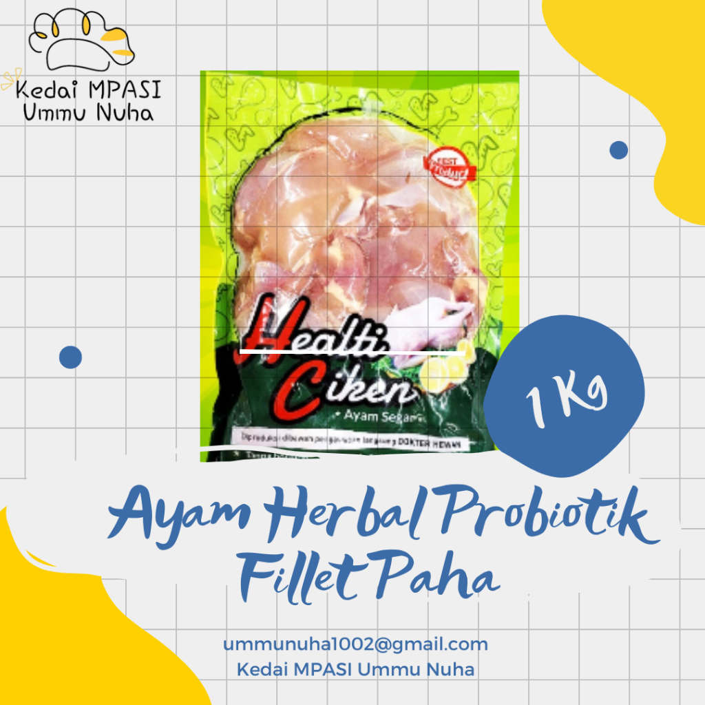 

Healti Chicken Ayam Herbal Probiotik MPASI - Fillet Paha 1kg