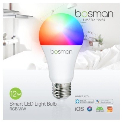 BOSMAN Smart Home WiFi LED Bulb 12W Lampu Bohlam LED