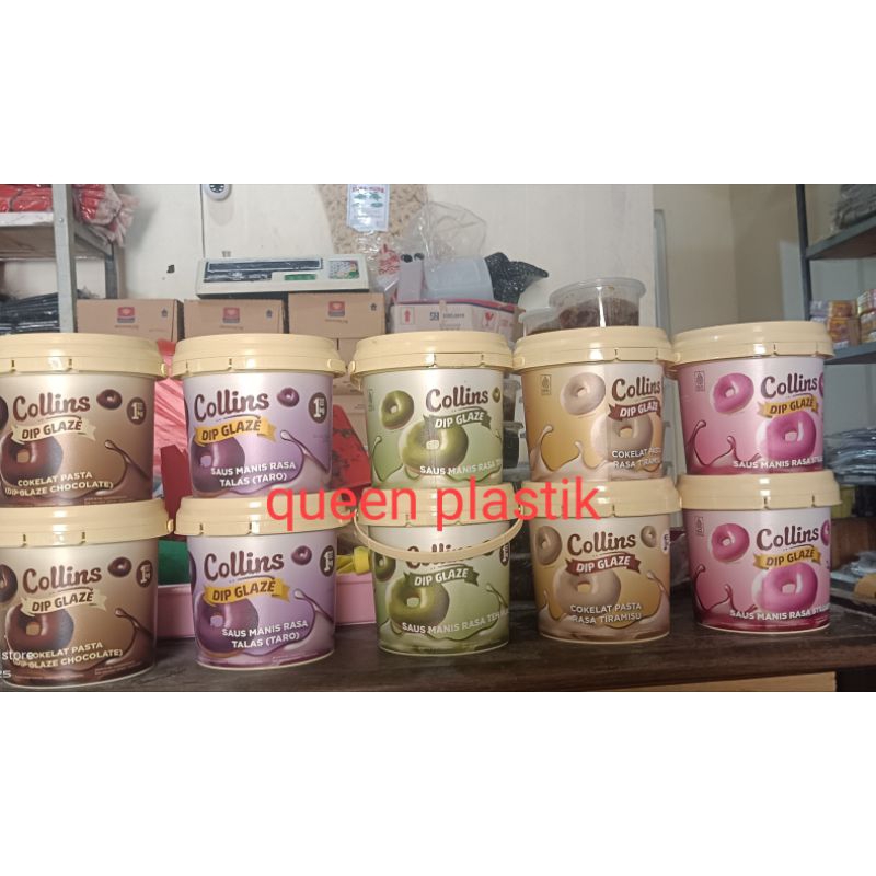 

Collins dip glaze 1 kg topping donat pisang nugget