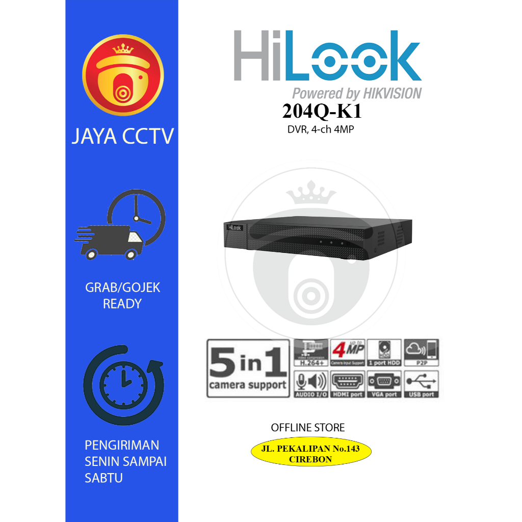 DVR HILOOK 4 CHANNEL - 204Q-K1