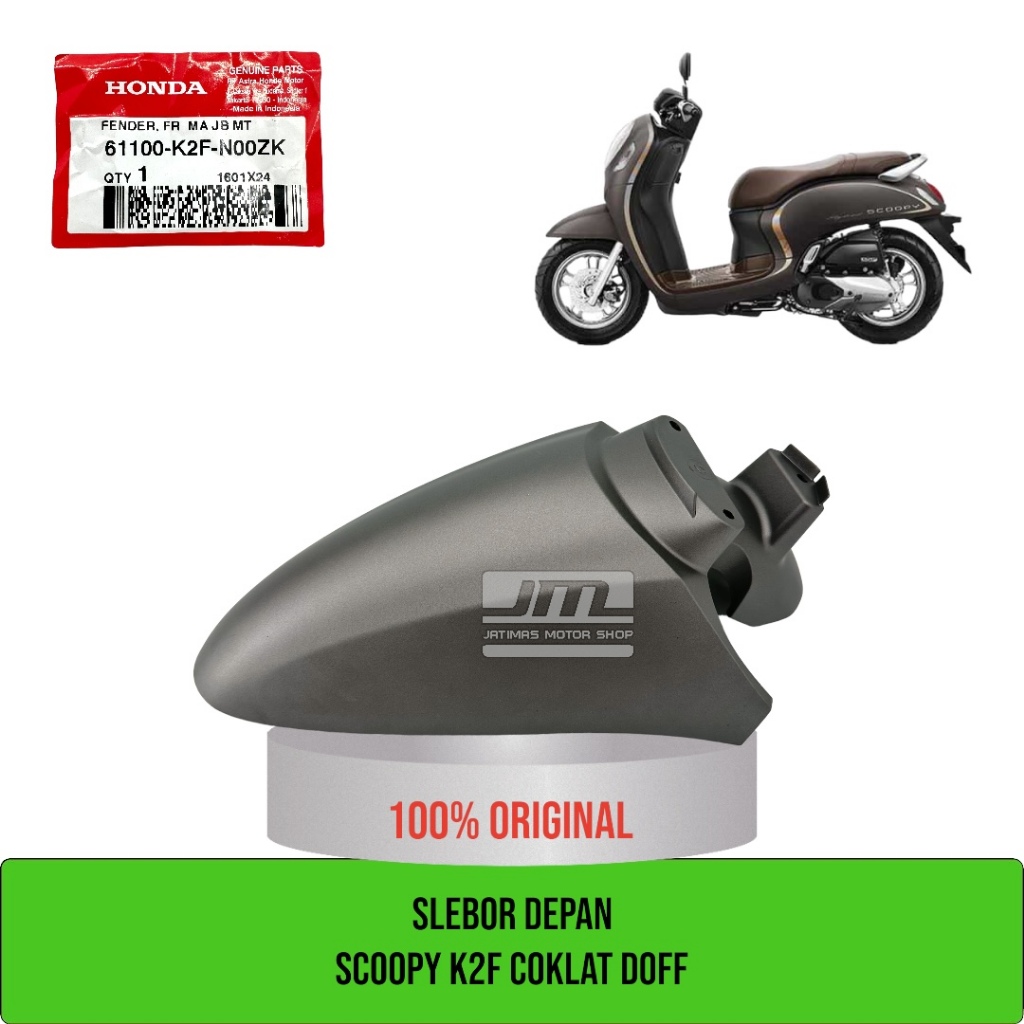 Slebor depan scoopy K2F coklat doff 61100-K2F-N00ZK