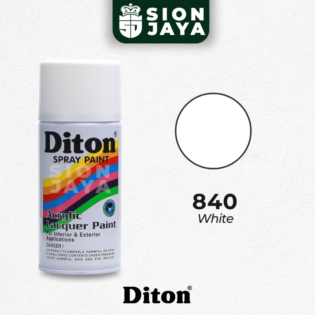 Pilox / Pylox / Cat Semprot Diton 300ml Putih Gloss/ Glossy/ Mengkilap/ Kempling 840 White