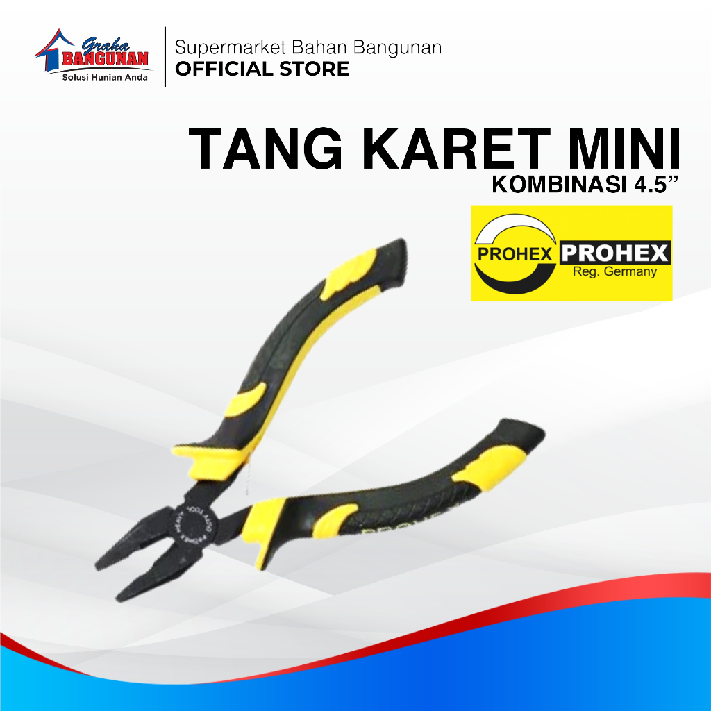 PROHEX TANG KARET MINI KOMBINASI 4,5"