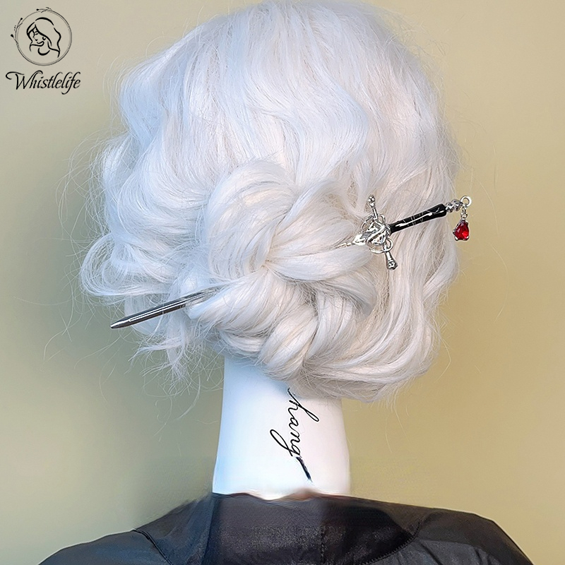COD Tusuk Konde Jepit Rambut Teratai Cina Retro Hairpin Jepit Rambut Rumbai Bunga Mutiara Gaya Cina 