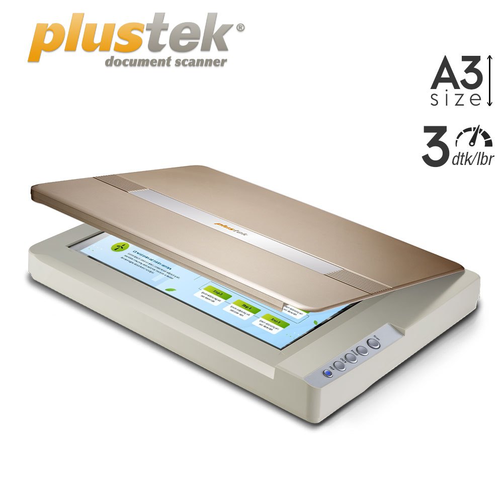 Scanner Plustek OpticSlim 1680 - 3 dtk/lbr (A3) - Distributor Resmi (Scanner Flatbed A3)