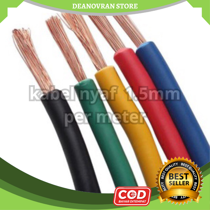 (B88) Kabel Serabut NYAF 1.5mm Kabel NYAF 1,5mm Kabel Grounding Per Meter