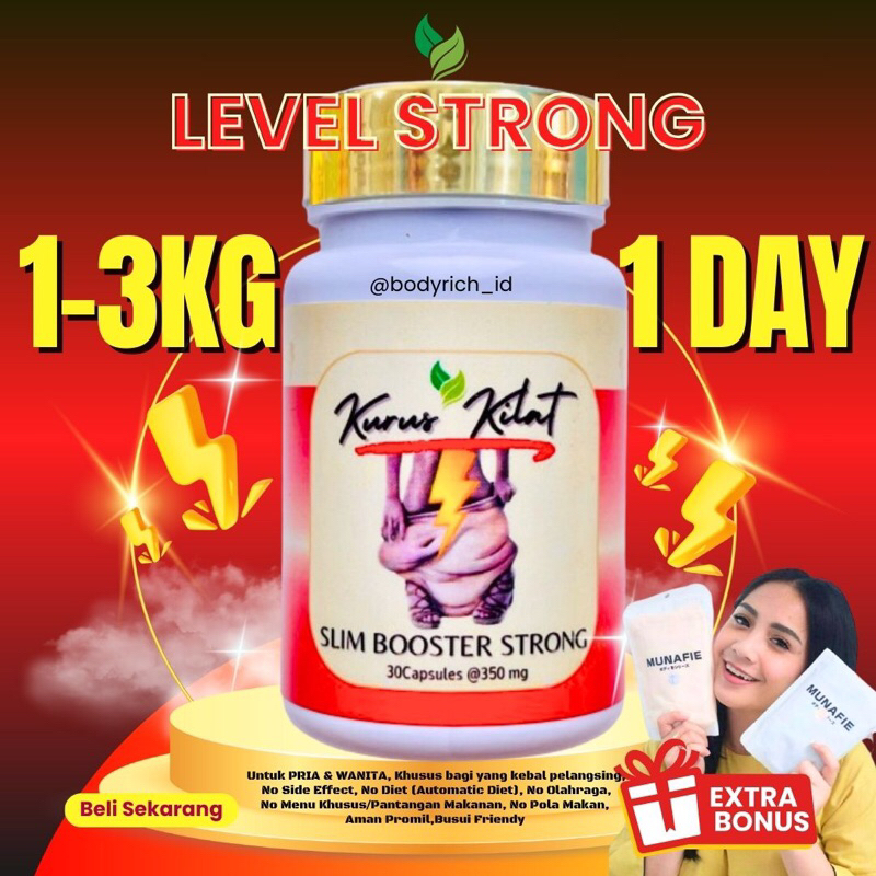 KURUS KILAT Slim Booster Strong Pelangsing Badan Obat Diet Herbal Ampuh Penurun Berat Badan