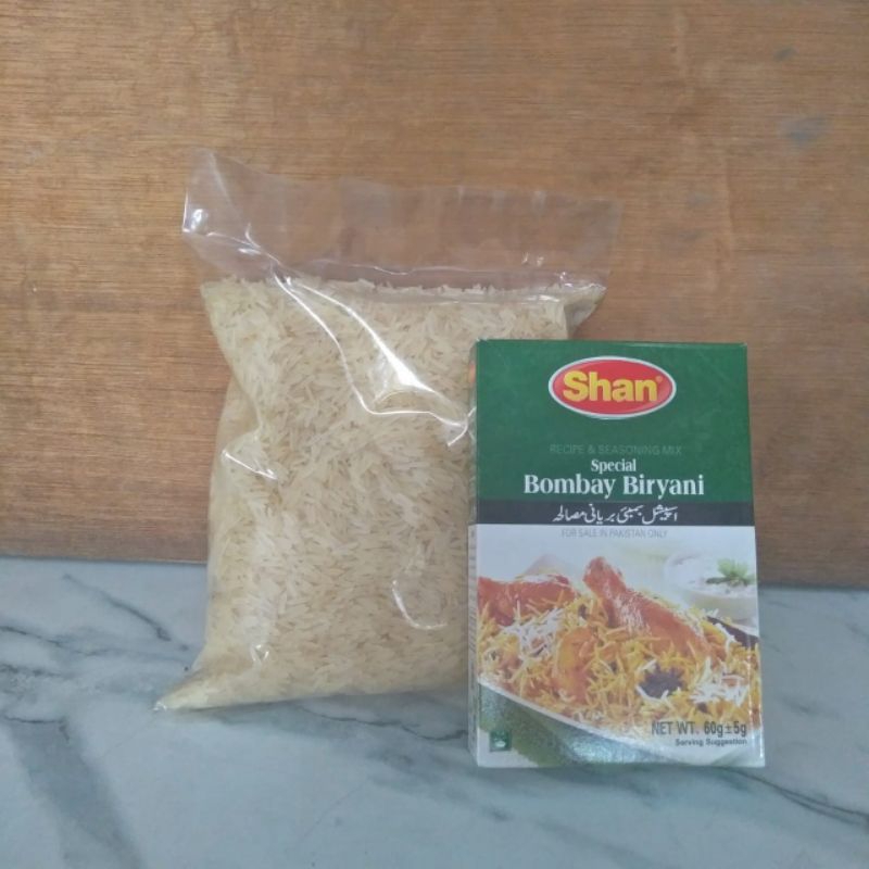 

Basmati 1 kg + Shan Bombay Biryani | Paket Nasi Biryani Enak dan Praktis [GRATIS KISMIS]