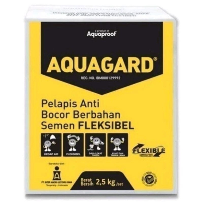 Aquagard 2.5kg/pelapis anti bocor/anti bocor kamar mandi/anti bocor kolam/anti bocor dak beton
