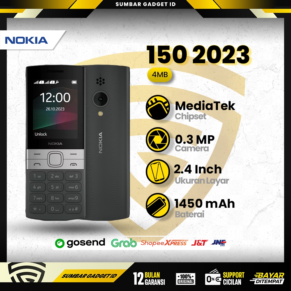 Nokia 150 (2023) Hp Jadul New Dual Sim Original Garansi Resmi HP TERMURAH