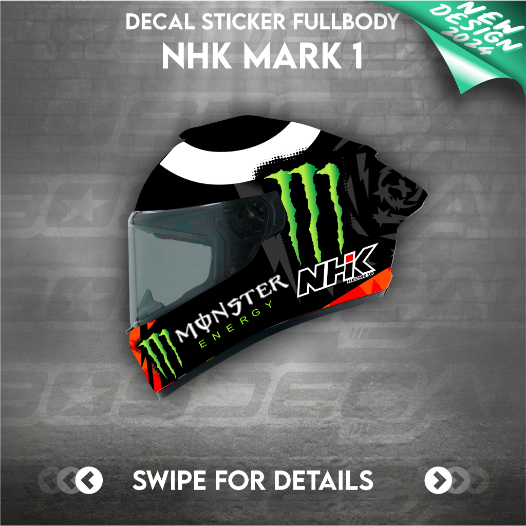 Sticker decal helm NHK MARK 1 decal helm decal sticker