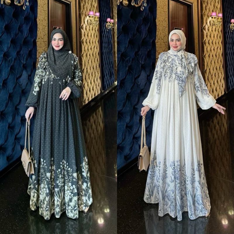 Aghnia Set Vol.3 Dress Hijab Syari Original Premium Gamis Jilbab Abaya REALPIC Gaun Baju Muslim